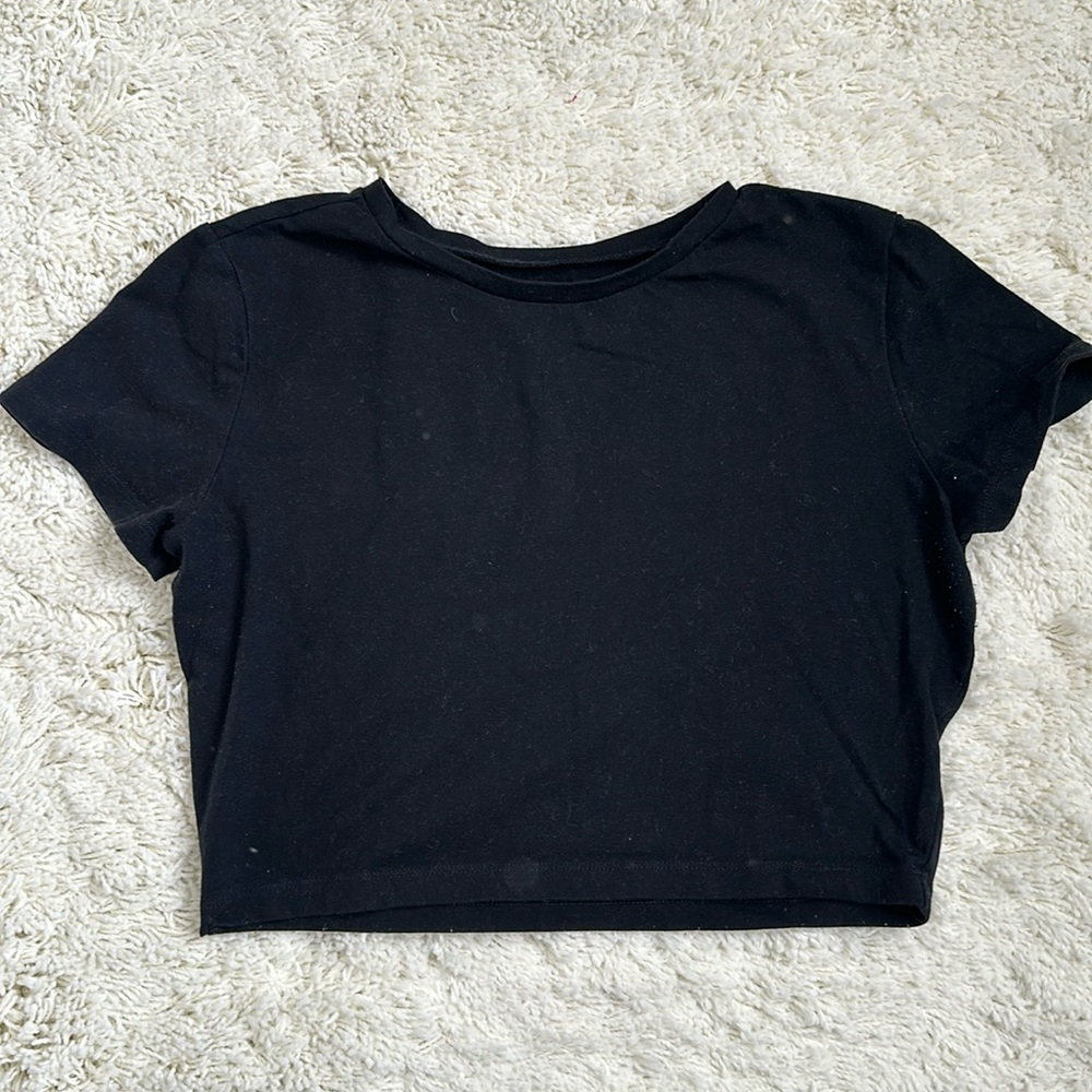 Black crop top